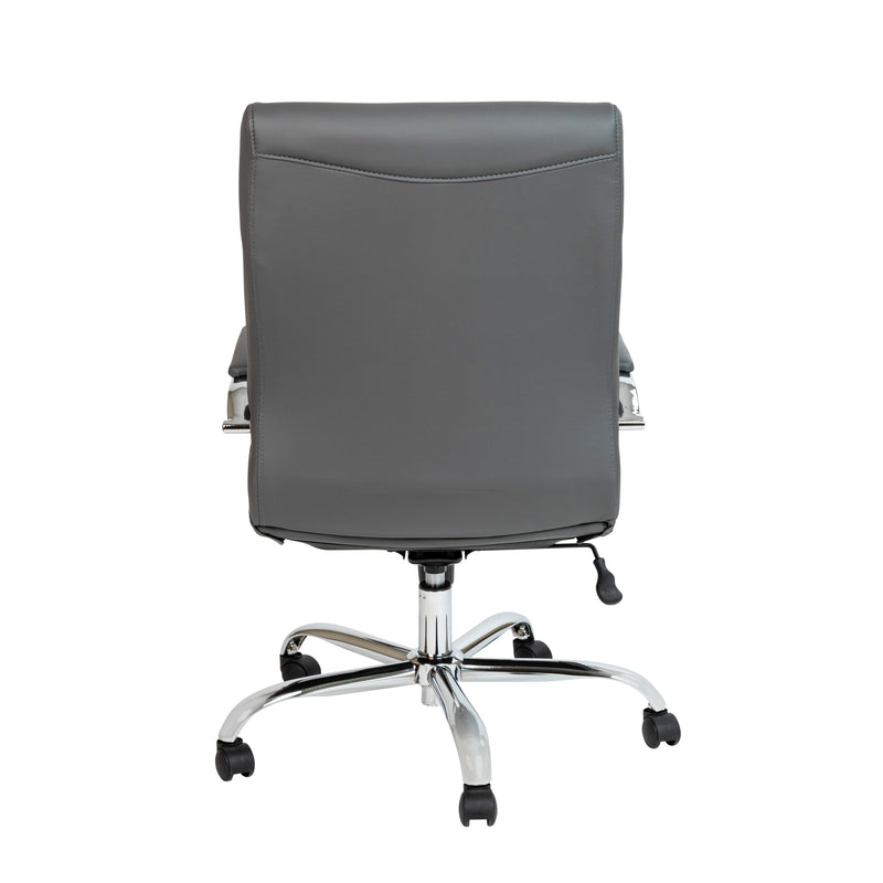 Milano Mid-Back Office Chair with Padded Black Arms