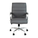 Milano Mid-Back Office Chair with Padded Black Arms