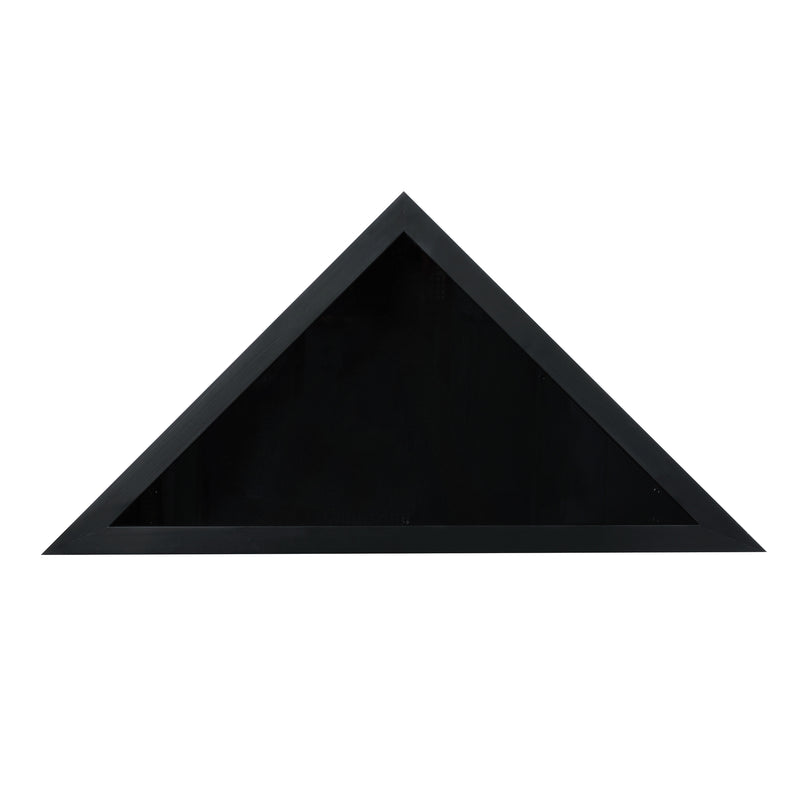 Sabore Black Solid Wood Military Memorial Flag Display Case for 9.5' x 5' American Veteran Flag