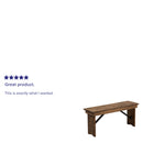 Tinsley 40" x 12" Solid Pine Folding Farmhouse Style Bench