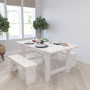 Tinsley 40" x 12" Solid Pine Folding Farmhouse Style Bench