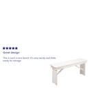 Tinsley 40" x 12" Solid Pine Folding Farmhouse Style Bench