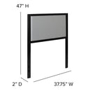 West Avenue Upholstered Headboard With Metal Frame and Adjustable Rail Slots