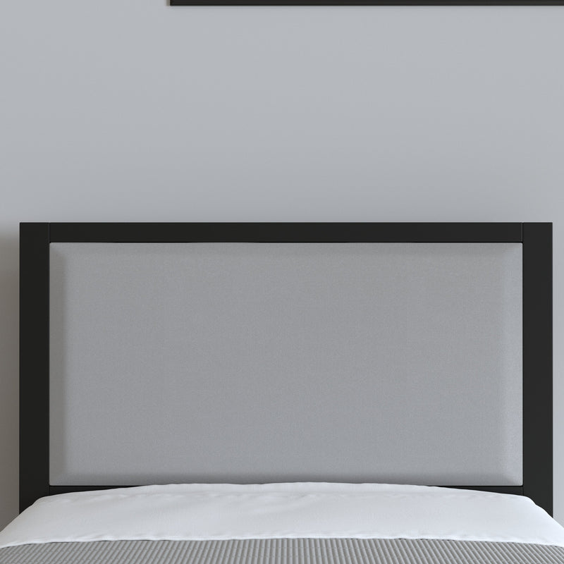 West Avenue Upholstered Headboard With Metal Frame and Adjustable Rail Slots