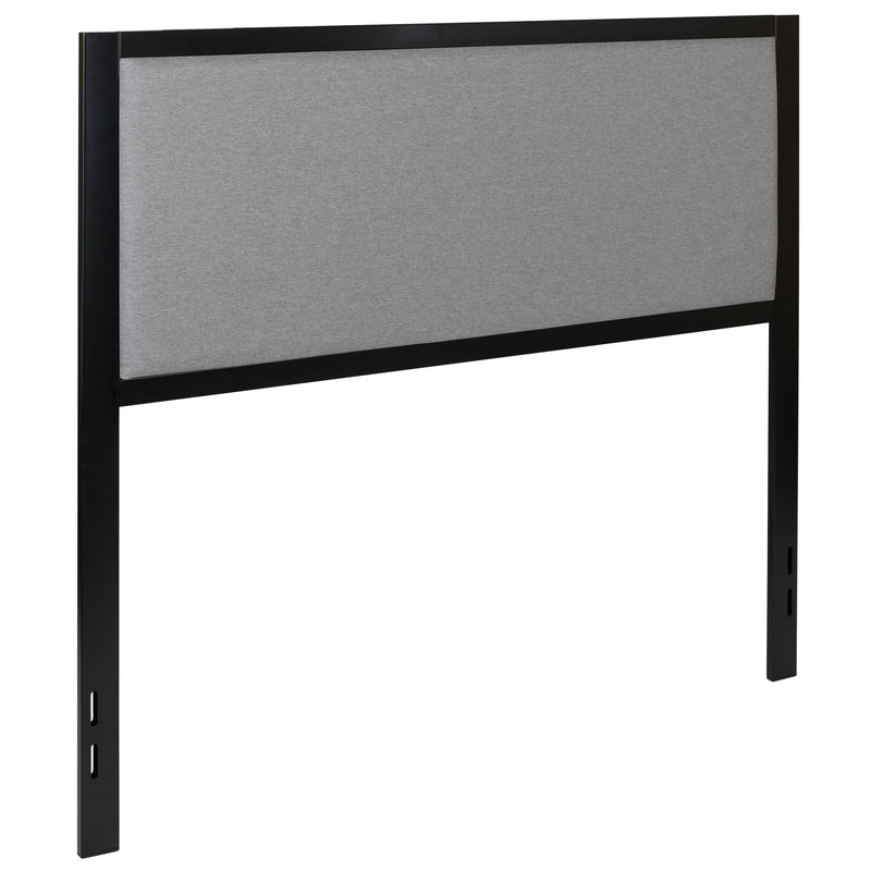 West Avenue Upholstered Headboard With Metal Frame and Adjustable Rail Slots