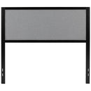 West Avenue Upholstered Headboard With Metal Frame and Adjustable Rail Slots