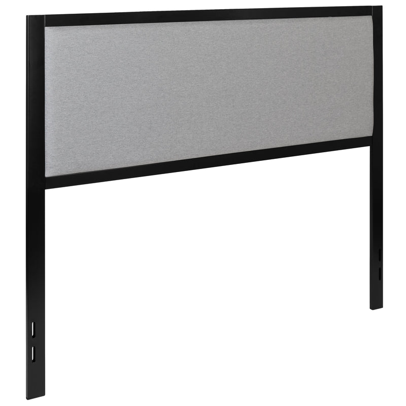 West Avenue Upholstered Headboard With Metal Frame and Adjustable Rail Slots