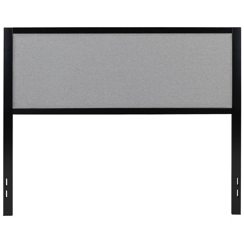 West Avenue Upholstered Headboard With Metal Frame and Adjustable Rail Slots