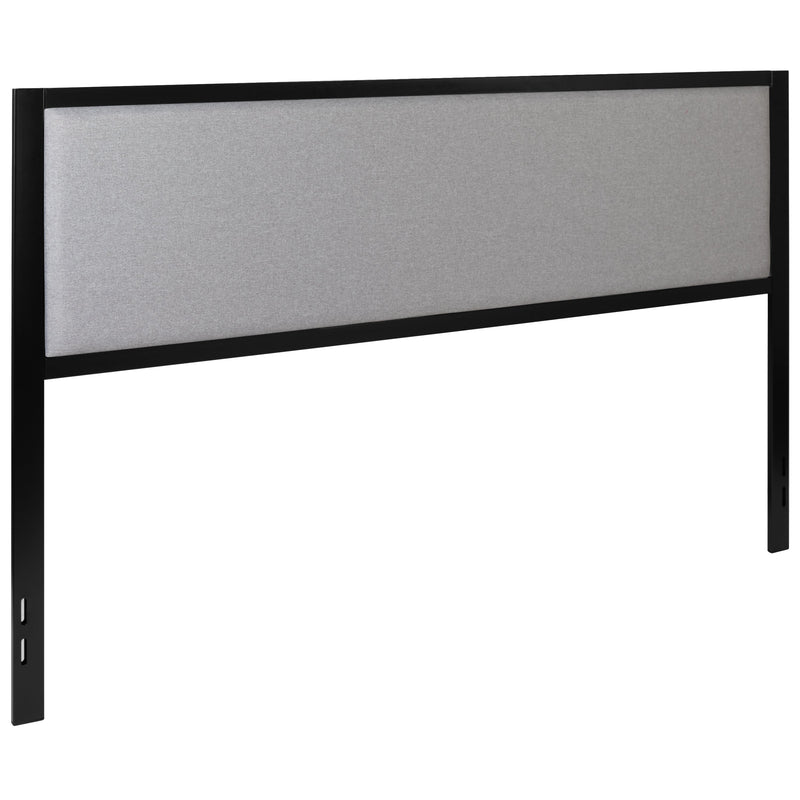 West Avenue Upholstered Headboard With Metal Frame and Adjustable Rail Slots