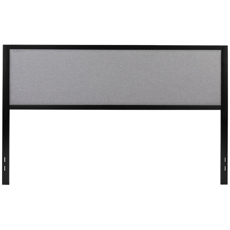 West Avenue Upholstered Headboard With Metal Frame and Adjustable Rail Slots