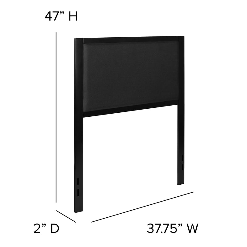 West Avenue Upholstered Headboard With Metal Frame and Adjustable Rail Slots