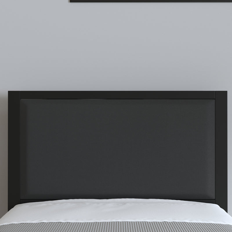 West Avenue Upholstered Headboard With Metal Frame and Adjustable Rail Slots