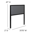 West Avenue Upholstered Headboard With Metal Frame and Adjustable Rail Slots