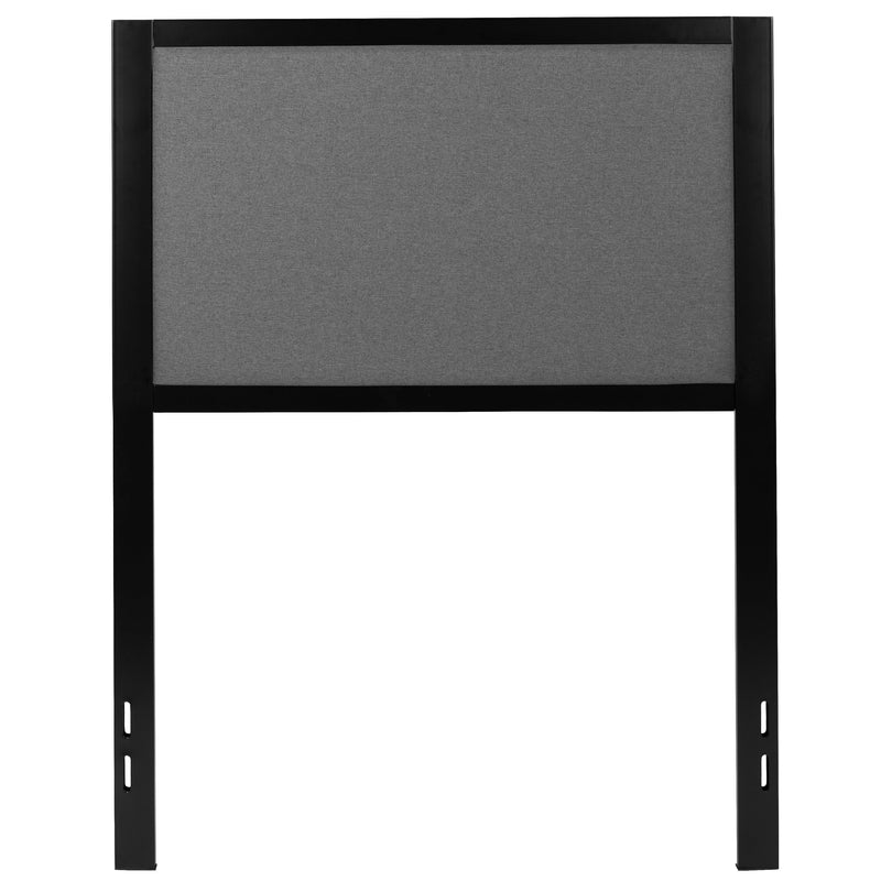 West Avenue Upholstered Headboard With Metal Frame and Adjustable Rail Slots