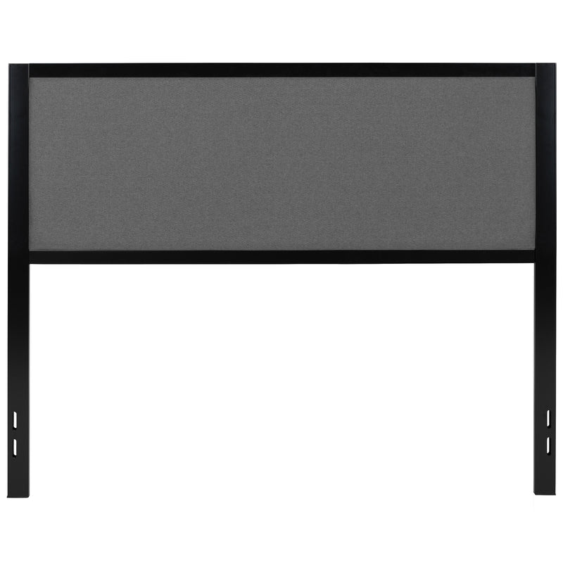 West Avenue Upholstered Headboard With Metal Frame and Adjustable Rail Slots