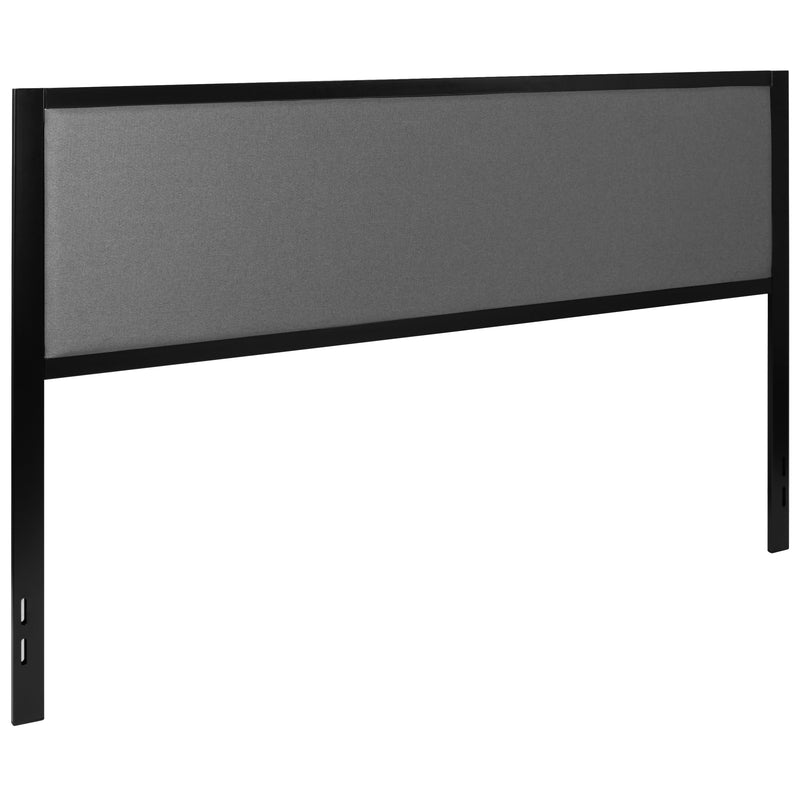 West Avenue Upholstered Headboard With Metal Frame and Adjustable Rail Slots