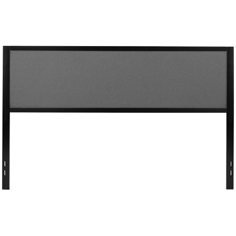 West Avenue Upholstered Headboard With Metal Frame and Adjustable Rail Slots