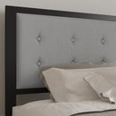 Camden Upholstered Button Tufted Headboard With Metal Frame and Adjustable Rail Slots