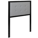 Camden Upholstered Button Tufted Headboard With Metal Frame and Adjustable Rail Slots