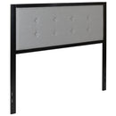 Camden Upholstered Button Tufted Headboard With Metal Frame and Adjustable Rail Slots