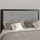 Camden Upholstered Button Tufted Headboard With Metal Frame and Adjustable Rail Slots