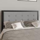 Camden Upholstered Button Tufted Headboard With Metal Frame and Adjustable Rail Slots
