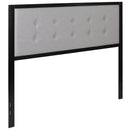 Camden Upholstered Button Tufted Headboard With Metal Frame and Adjustable Rail Slots