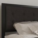 Camden Upholstered Button Tufted Headboard With Metal Frame and Adjustable Rail Slots
