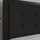 Camden Upholstered Button Tufted Headboard With Metal Frame and Adjustable Rail Slots