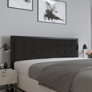 Camden Upholstered Button Tufted Headboard With Metal Frame and Adjustable Rail Slots