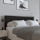 Camden Upholstered Button Tufted Headboard With Metal Frame and Adjustable Rail Slots