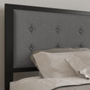 Camden Upholstered Button Tufted Headboard With Metal Frame and Adjustable Rail Slots
