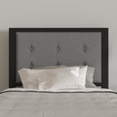 Camden Upholstered Button Tufted Headboard With Metal Frame and Adjustable Rail Slots