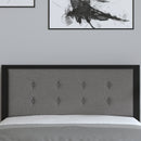 Camden Upholstered Button Tufted Headboard With Metal Frame and Adjustable Rail Slots