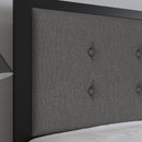 Camden Upholstered Button Tufted Headboard With Metal Frame and Adjustable Rail Slots