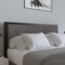Camden Upholstered Button Tufted Headboard With Metal Frame and Adjustable Rail Slots