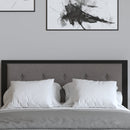 Camden Upholstered Button Tufted Headboard With Metal Frame and Adjustable Rail Slots