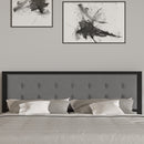 Camden Upholstered Button Tufted Headboard With Metal Frame and Adjustable Rail Slots