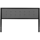 Camden Upholstered Button Tufted Headboard With Metal Frame and Adjustable Rail Slots