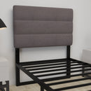 Coppola Headboard with Tufted Fabric Upholstery and Powder Coated Metal Frame