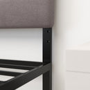 Coppola Headboard with Tufted Fabric Upholstery and Powder Coated Metal Frame