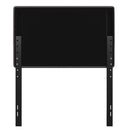 Coppola Headboard with Tufted Fabric Upholstery and Powder Coated Metal Frame