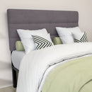 Coppola Headboard with Tufted Fabric Upholstery and Powder Coated Metal Frame