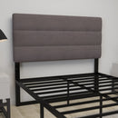 Coppola Headboard with Tufted Fabric Upholstery and Powder Coated Metal Frame