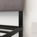 Coppola Headboard with Tufted Fabric Upholstery and Powder Coated Metal Frame