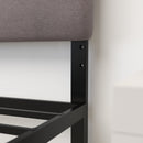 Coppola Headboard with Tufted Fabric Upholstery and Powder Coated Metal Frame