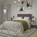 Coppola Headboard with Tufted Fabric Upholstery and Powder Coated Metal Frame