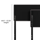 Coppola Headboard with Tufted Fabric Upholstery and Powder Coated Metal Frame