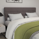 Coppola Headboard with Tufted Fabric Upholstery and Powder Coated Metal Frame