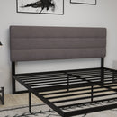 Coppola Headboard with Tufted Fabric Upholstery and Powder Coated Metal Frame